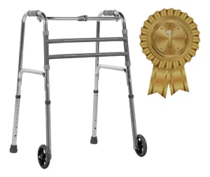 ANDADOR FIXO DE ALUMINIO DOBRAVEL C/RODAS - MERCUR
